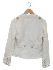 Vorschaubild 2 von Damen Leichte Jacke Gr. 36/S Weiß Elegant Klassisch Baumwolle