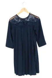 Vorschaubild 2 von Damen Freizeitkleid Blau Gr. 38/M Elegant Casual Spitze Polyester