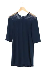 Vorschaubild 1 von Damen Freizeitkleid Blau Gr. 38/M Elegant Casual Spitze Polyester