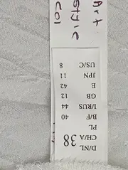 Vorschaubild 4 von Bluse Damen Langarm Weiß Gr. 38/M Klassisch Business Strukturmuster