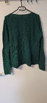 Vorschaubild 2 von Pullover Herren Grün Größe 48 Casual Baumwolle Langarm