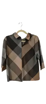 Vorschaubild 1 von Damen Hemdbluse kariert 3/4-Arm Mehrfarbig Gr. 34 XS