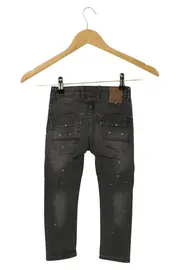 Vorschaubild 2 von FLEX FIT Destroyed Jeans Kinder Grau Gr. 128 Baumwolle Lochmuster