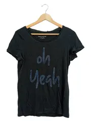 Vorschaubild 1 von Damen T-Shirt Casual Schwarz Gr. 40/L mit Oh Yeah Print