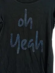 Vorschaubild 2 von Damen T-Shirt Casual Schwarz Gr. 40/L mit Oh Yeah Print