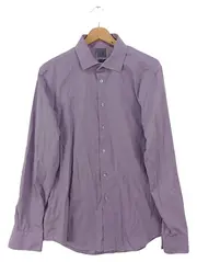 Vorschaubild 1 von Business Hemd Herren Gr. 50/L Lila Gestreift Langarm Elegant