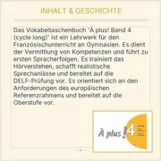 Vorschaubild 3 von À plus! Band 4 Vokabeltaschenbuch Französisch Gymnasium Cornelsen Unterricht