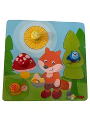 Vorschaubild 1 von Steckpuzzle Holz Fuchs Baby Kleinkind Feinmotorik 6 Teile Lernspielzeug