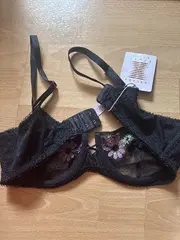Vorschaubild 4 von BH Damen 75D Schwarz Blumen Stickerei Spitze Unlined