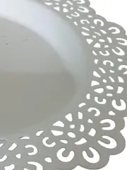 Vorschaubild 2 von Dekoschale Weiß Romantisch Metall Servierplatte Teller Schale