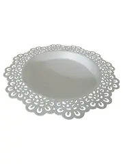 Vorschaubild 1 von Dekoschale Weiß Romantisch Metall Servierplatte Teller Schale