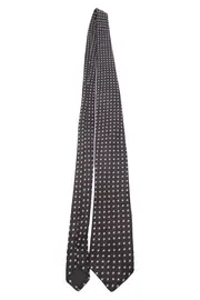 Vorschaubild 1 von Herren Krawatte Schwarz Seide Business Elegant Punkte Muster