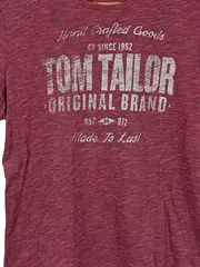 Vorschaubild 2 von Herren T-Shirt Gr. S Rot Casual Logo-Print