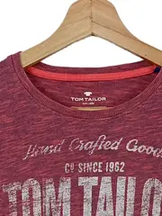 Vorschaubild 4 von Herren T-Shirt Gr. S Rot Casual Logo-Print