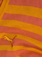 Vorschaubild 3 von Damen Strickjacke Gr. 38 gestreift Pink Orange Sportlich