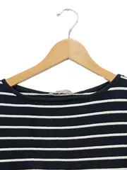 Vorschaubild 2 von Damen Langarmshirt gestreift Schwarz Gr. 34;XS