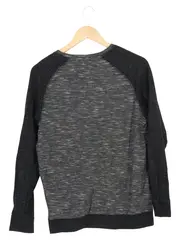 Vorschaubild 2 von Herren Sweatshirt Grau Meliert Casual Gr. 44/S Langarm Baumwolle