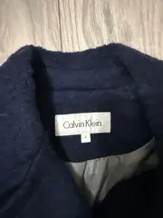 Vorschaubild 3 von Damen Kurzmantel Peacoat Gr. 38 M Navy Blau Wolle