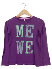 Vorschaubild 1 von Kinder Langarmshirt Lila Gr. 128 Baumwolle Casual ME WE