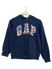 Vorschaubild 1 von Kids Kapuzenpullover Hoodie USA Flagge Gr. 150/152 Blau Reißverschluss