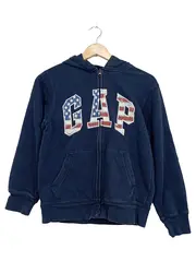 Vorschaubild 4 von Kids Kapuzenpullover Hoodie USA Flagge Gr. 150/152 Blau Reißverschluss