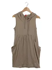 Vorschaubild 1 von QS by Damen Sommerkleid Kapuze ärmellos Beige Gr. L