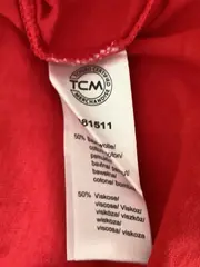 Vorschaubild 3 von TCM Damen Top Tanktop Gr. 40/42 Rot Baumwolle Viskose Ärmellos
