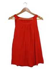 Vorschaubild 1 von TCM Damen Top Tanktop Gr. 40/42 Rot Baumwolle Viskose Ärmellos
