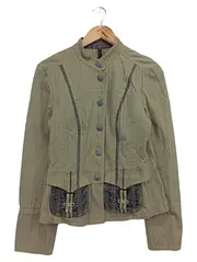 Vorschaubild 1 von Jeansjacke Damen Grün Gr. 36/S Baumwolle Casual Klassisch
