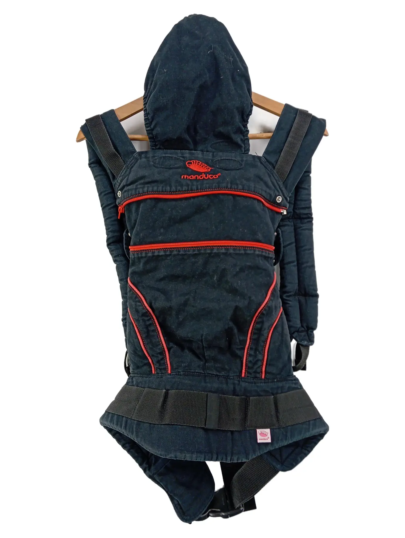 MANDUCA Original Babytrage Schwarz Casual Baumwolle ergonomisch