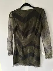 Vorschaubild 2 von festliches Kleid Damen elegant grün floral Spitze Gr. 38/M