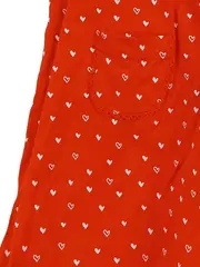 Vorschaubild 3 von Mädchen Freizeitkleid Gr. 86 Rot Herzmuster Baumwolle