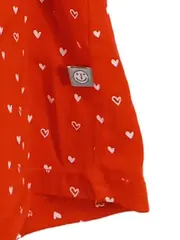 Vorschaubild 4 von Mädchen Freizeitkleid Gr. 86 Rot Herzmuster Baumwolle