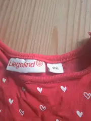 Vorschaubild 5 von Mädchen Freizeitkleid Gr. 86 Rot Herzmuster Baumwolle