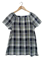 Vorschaubild 2 von Damen T-Shirt Gr. 36/S Kariert Mehrfarbig Kurzarm