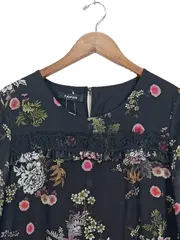 Vorschaubild 2 von Taifun Damen Freizeitkleid Gr. 40 L Blumenmuster Mehrfarbig Casual