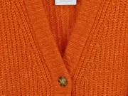 Vorschaubild 4 von Damen Strickjacke Rippstrick Orange Gr. S Freizeit Casual Langarm