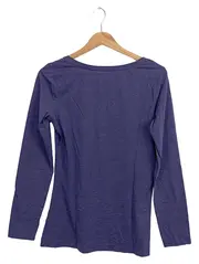 Vorschaubild 2 von Damen Langarmshirt Lila Print Gr. M 38 Baumwolle