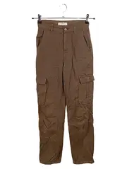 Vorschaubild 1 von Damen Cargohose Größe 32 Braun Casual Baumwolle STR