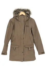 Vorschaubild 1 von Damen Winterjacke Outdoor Parka Kapuze Fell Gr. 34/XS Braun
