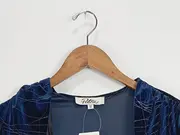 Vorschaubild 2 von Damen Bolero Jacke Samt Glitzer Blau Gr. 40/L Festlich Elegant