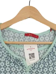 Vorschaubild 2 von EDC Damen T-Shirt Casual Grün Gr. 36/S Viskose Kurzarm