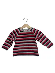 Vorschaubild 1 von Kinder Langarmshirt gestreift Mehrfarbig Gr. 74 Baumwolle