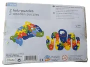 Vorschaubild 2 von TCM 2 Holz Steckpuzzle Zahlen 1-12 Buchstaben A-Z Lernspielzeug Kinder