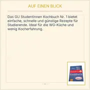 Vorschaubild 2 von GU Studentenkochbuch Schnell Einfach Günstig Rezepte WG Hardcover Deutsch