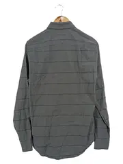 Vorschaubild 2 von Herren Freizeithemd Grau Gestreift Gr. 46/S Casual Langarm