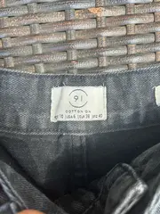 Vorschaubild 9 von Damen Jeans Shorts Gr. 38 Schwarz mit Stickerei & Fransen