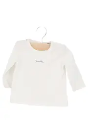Vorschaubild 1 von Langarmshirt Kinder Gr. 56 Weiß Basic Klassisch Baumwolle
