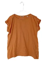 Vorschaubild 1 von Damen T-Shirt Gr. S Orange Meliert Baumwolle Basic Kurzarm