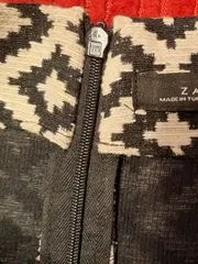 Vorschaubild 3 von Damen Minirock 34/XS Schwarz Weiß Geometrisch Modern Freizeit